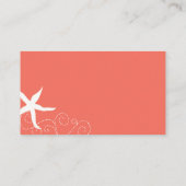 コーラル&ネイビーブルー航海のズ結婚ウェブサイト エンクロージャーカード (裏面)