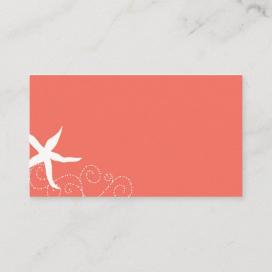 コーラル&ネイビーブルー航海のズ結婚ウェブサイト エンクロージャーカード (裏面)