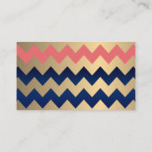 コーラル&ネイビーブルー金ゴールドハートサイト エンクロージャーカード (裏面)