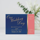 コーラル&ネイビーブルー(金ゴールドハート付き) - RSVP (スタンド正面)