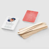 コーラル、ネイビー、シルバー結婚フローラ ハンドファン (組立なし)