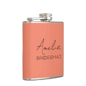 コーラル パーソナライズド ブライズメイド フラスク (右)