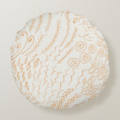 コーラル |ビーチー | Peach ラウンドクッション (裏面)