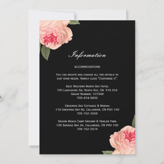 コーラル ピオニー ディテール カード ストライプ (正面)