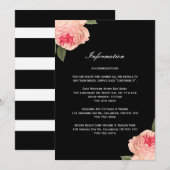 コーラル ピオニー ディテール カード ストライプ (正面/裏面)