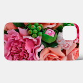コーラル&ピンクティーバラ花 Case-Mate iPhoneケース (裏面 (横))