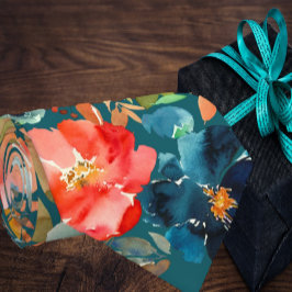 コーラル ピンク インディゴ ネイビーブルー ローズ 花柄 ネクタイ