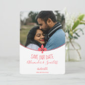 コーラル フルール ド リス フォト セーブ ザ デート 案内状 (スタンド正面)