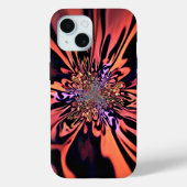コーラル プラズマ バースト フラクタル アート Case-Mate iPhoneケース (裏面)