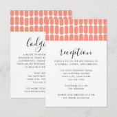 コーラル ポップ モダン ミニマル アブストラクト パターン エンクロージャーカード (正面/裏面)