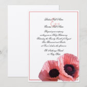 コーラル ポピーズ 招待状 (正面/裏面)