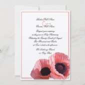 コーラル ポピー 招待状 (正面)