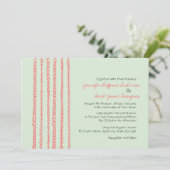 コーラル&ミントおもしろいドードルズ結婚式招待状 招待状 (スタンド正面)