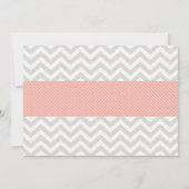 コーラル＆ミント ブルーム フラワーベイビーシャワー 招待状 (裏面)