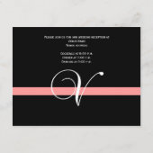 コーラル モノグラム V ウェディング レセプション 封入カード エンクロージャーカード (裏面)