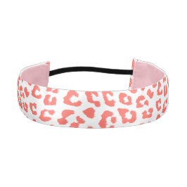 コーラル レオパード プリント アスレチックヘッドバンド