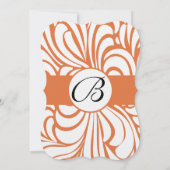 コーラル ローズ スワールズ 結婚式招待状 招待状 (裏面)