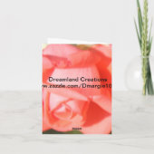 コーラル ローズ メッセージカード サンキューカード (裏面)