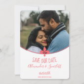 コーラル(紋章の)フラ・ダ・リ写真の保存日付 案内状 (正面)