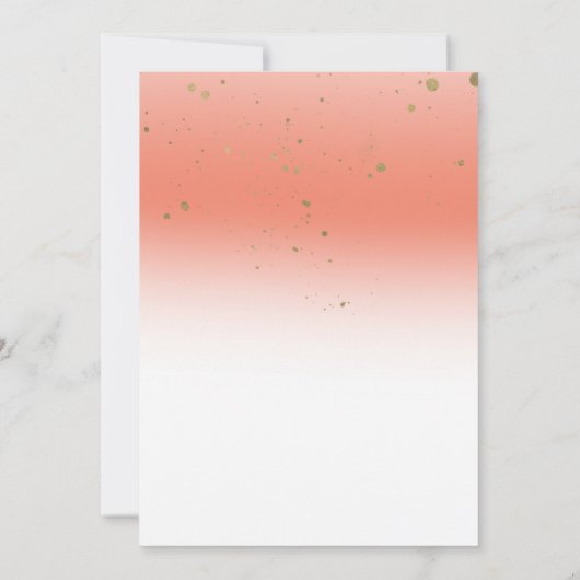 コーラル&金ゴールドモダングラムスウィート16バースデーパーティー 招待状 (裏面)