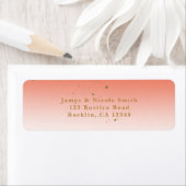 コーラル&金ゴールドモダングラムブライダルシャワーパーティー ラベル (インサイチュ)