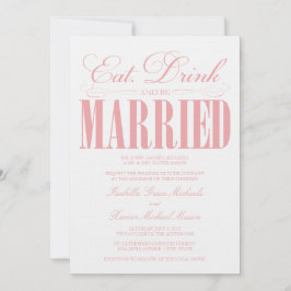 コーラル Eat, Drink & Be Married | 結婚式招待状 招待状