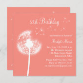 コーラ最高のルで21歳の誕生日招待状を希望 招待状 (正面/裏面)