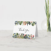 コーラ素朴フローラ結婚の写真サンキューカード サンキューカード (正面)