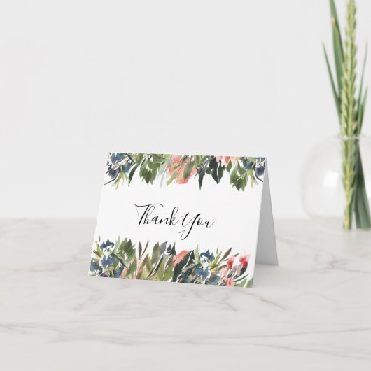 コーラ素朴フローラ結婚の写真サンキューカード サンキューカード (正面)