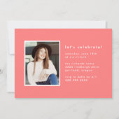 コーラ絵を描ル |写真卒業パーティー 招待状 (裏面)