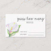 コーラ - キスの数を当てて結婚式のゲーム エンクロージャーカード (正面)