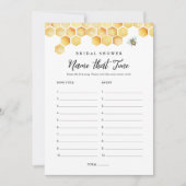 コーラ・ビー ネーム・ザット・チューン ブライダルシャワーパーティーゲーム 招待状 (正面)