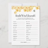 コーラ・ビー・ワード・スクランブル 結婚前お披露目ゲームカード 招待状 (正面)