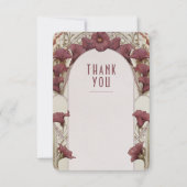 コーラ・リリーのウェディング サンクス カード アール・ヌーヴォー (正面)