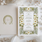 コーラ・リリーのウェディング・招待状 アール・ヌーヴォー・ムシャ 招待状