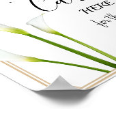 コーラ・リリーのレシピカード ブライダルシャワーゲームサイン ポスター (角)