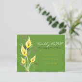 コーラ・リリーの結婚式招待状 招待 花 返信 招待状 (スタンド正面)