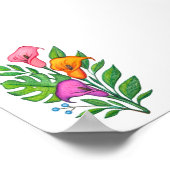 コーラ・リリーの花の色鉛筆画 ポスター (角)