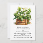 コーラ・リリーの花の誕生日パーティー招待状 招待状 (正面)