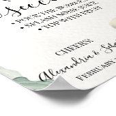 コーラ・リリーを飾ったプロセッコのブリダルシャワーサイン ポスター (角)