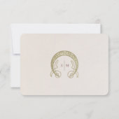 コーラ・リリー　ウェディング　RSVP　挿入　アール・ヌーヴォー　ムーハ 招待状 (裏面)