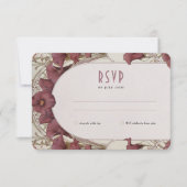 コーラ・リリー　ウェディング　RSVP　挿入　アール・ヌーヴォー　ムーハ 招待状 (正面)