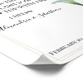 コーラ・リリー グリーン ミモザ バー ブライダル シャワー サイン (角)