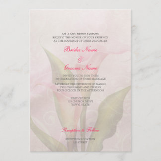 コーラ・リリー ピンク2 結婚式招待状 招待状