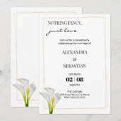 コーラ・リリー 結婚披露宴 招待状 (正面/裏面)