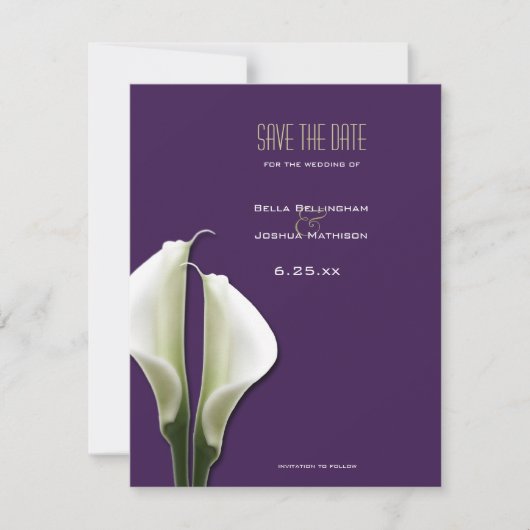コーラ・リリー Save the Date パープルのお知らせ セーブザデート (正面)