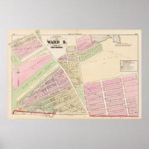 コーリスコーブカニリフスポンドクランストンアトラスの地図 ポスター