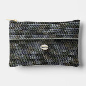 コーリーシェルグレーテクスチャアーティザンクロシェプリント アクセサリーポーチ (正面)