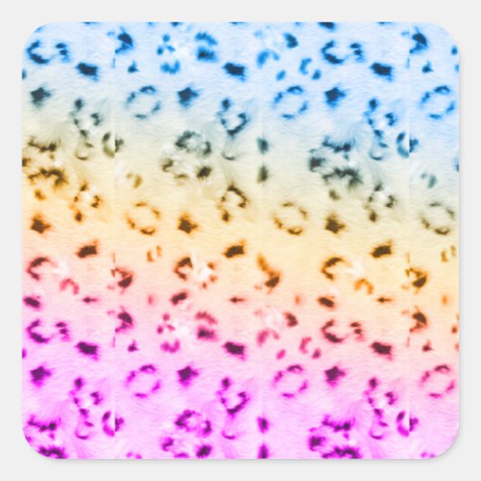 コーリータイガー80s数々のカラースノーレオパード スクエアシール (正面)