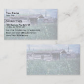コーリーン川の岸に沿ったトラッパーキャビン 名刺 (正面/裏面)